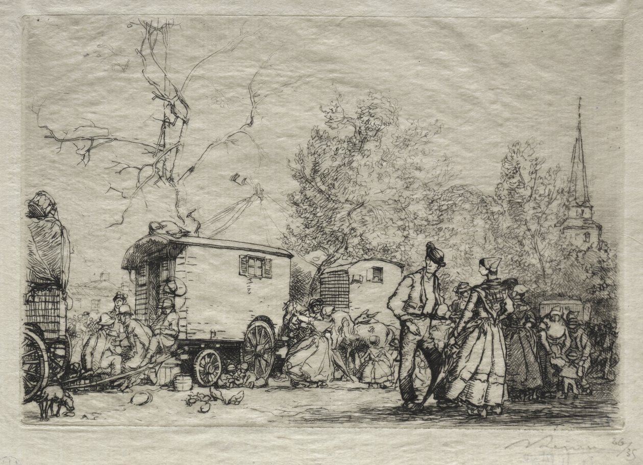 På messen St. Jean de Mont av Auguste Louis Lepère