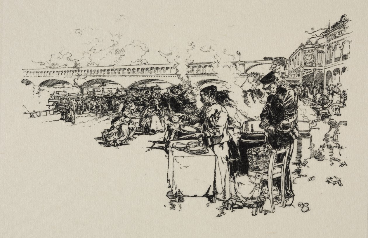 Brygge for omnibusbåter av Auguste Louis Lepère