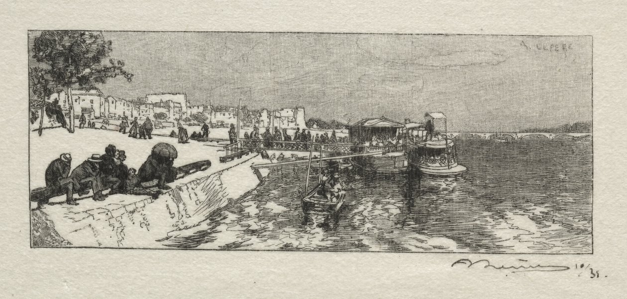 Pier på Bercy av Auguste Louis Lepère