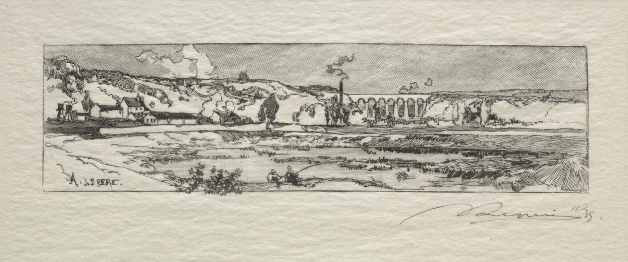 Dam av Issy les Moulineaux av Auguste Louis Lepère