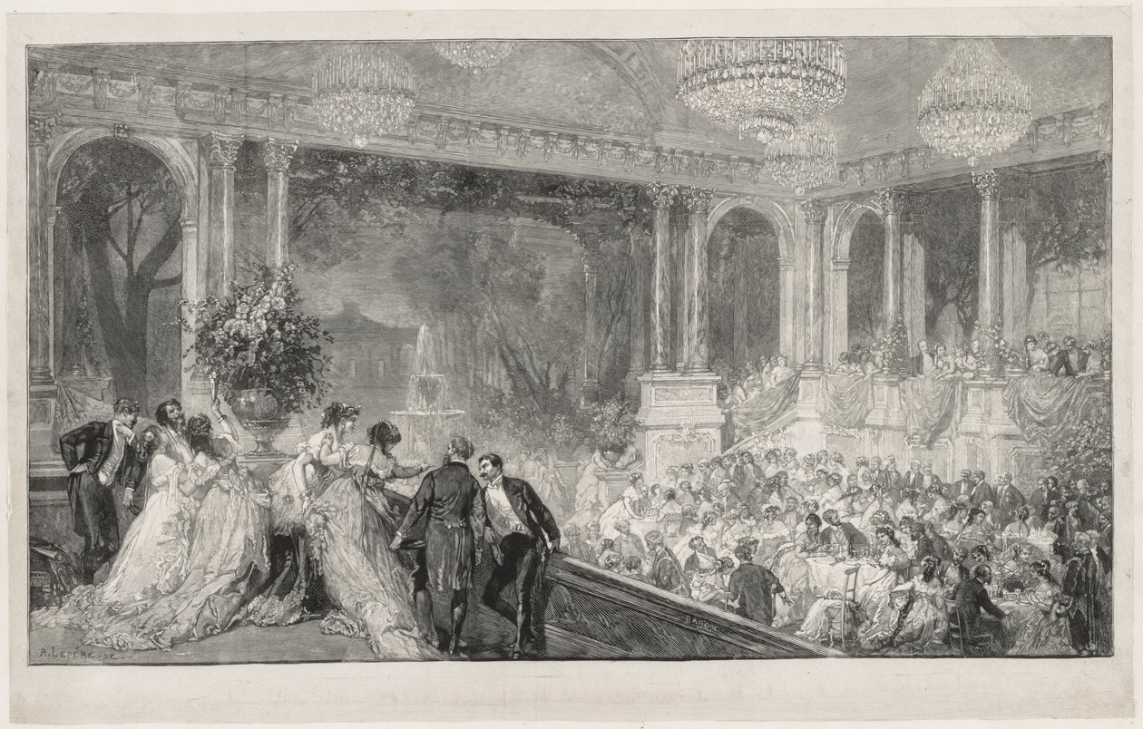 Festival på Tuilleriene av Auguste Louis Lepère
