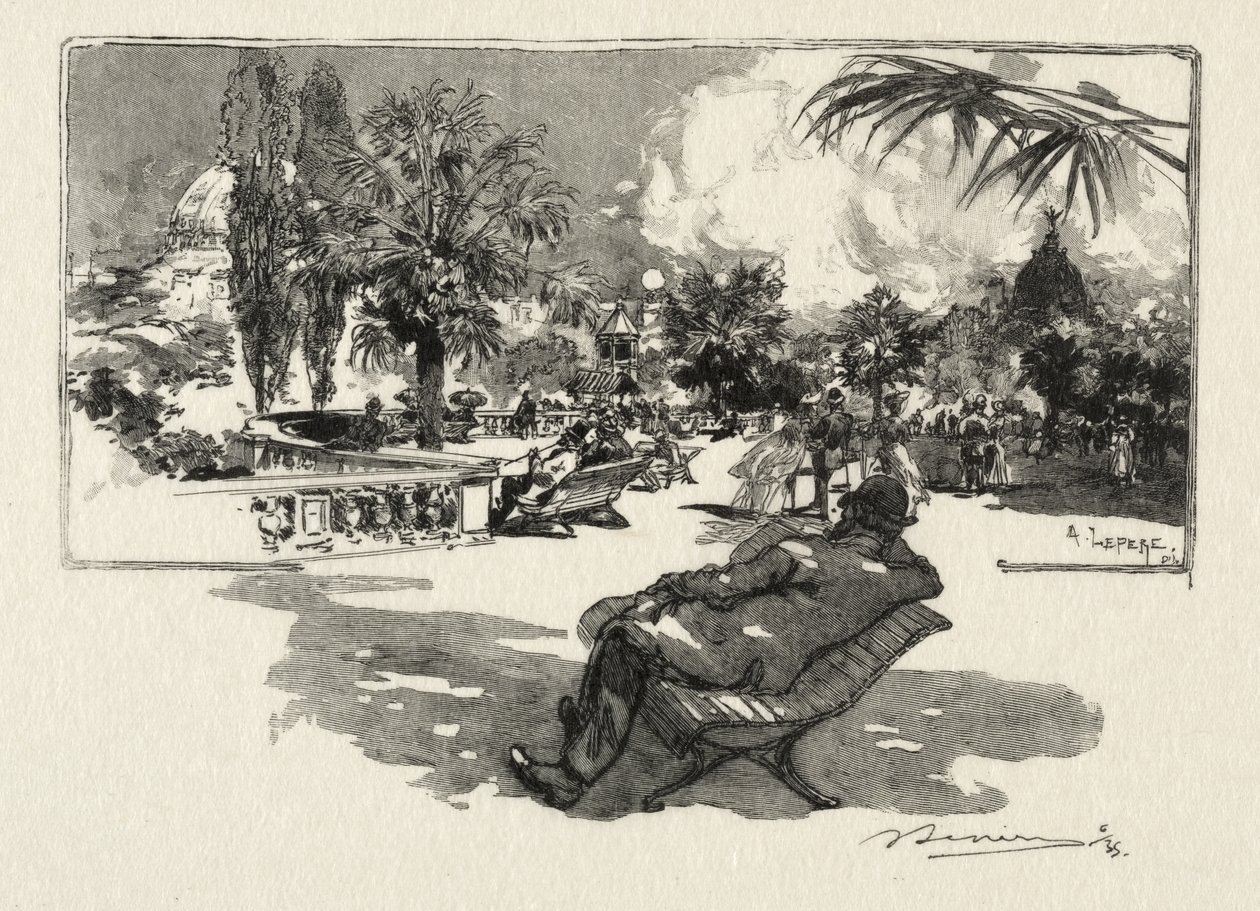 The Terrace of the Liberal Arts av Auguste Louis Lepère