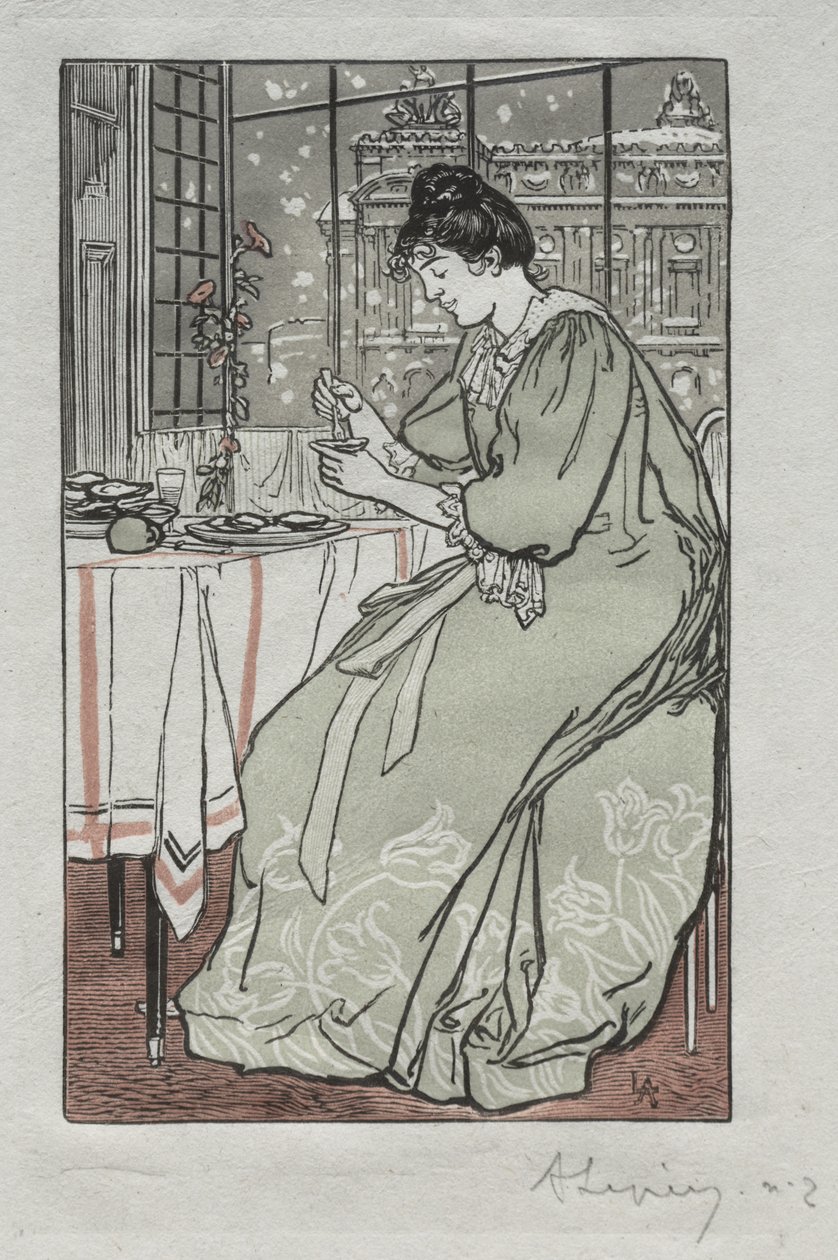 Paris Almanac, 1897: Vinter av Auguste Louis Lepère