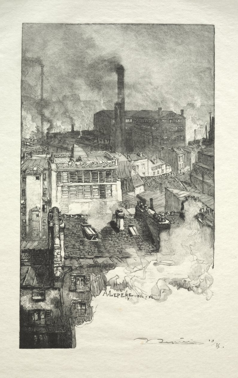 Gobelins-distriktet av Auguste Louis Lepère