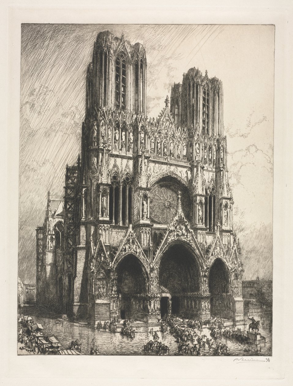 Reims katedral av Auguste Louis Lepère