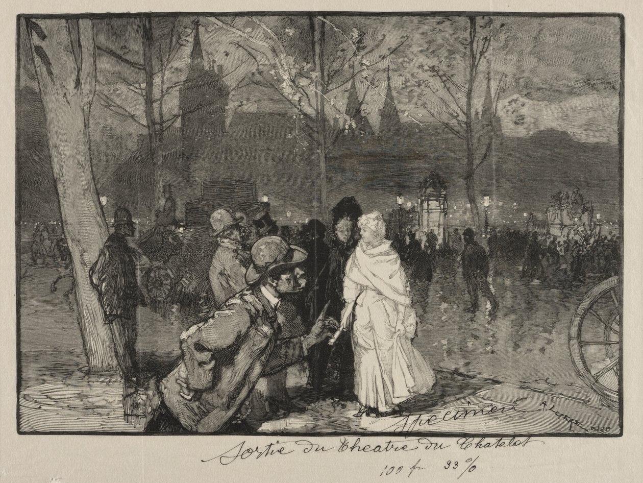 Forlater Chatelet Theatre av Auguste Louis Lepère