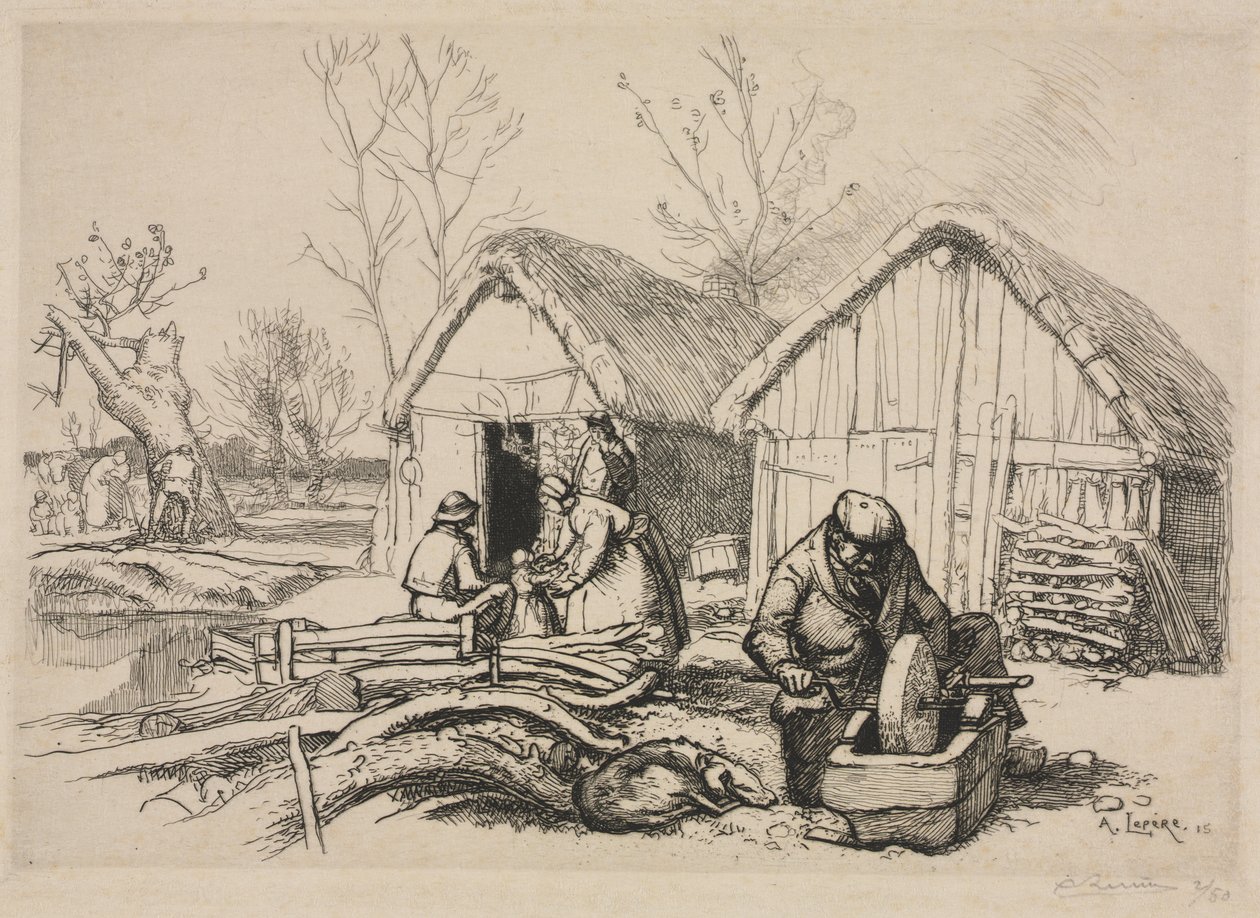 Vedhoggerens hus (Vendée) av Auguste Louis Lepère