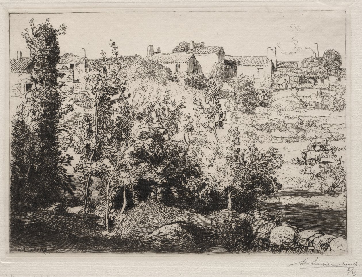 Landsbyen Meule av Auguste Louis Lepère