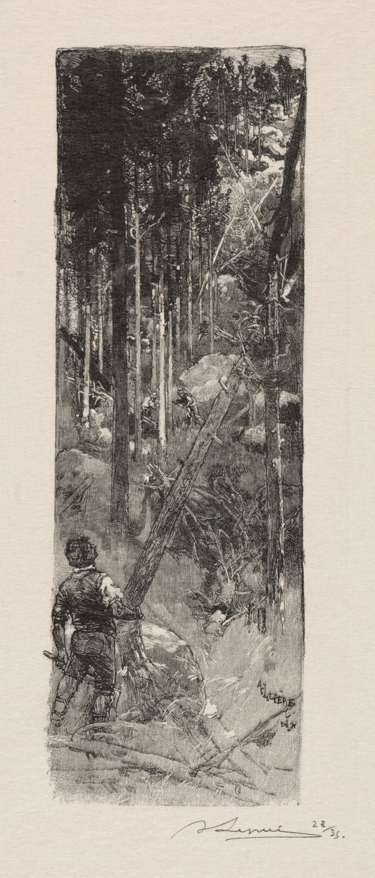 Felling av furu av Auguste Louis Lepère