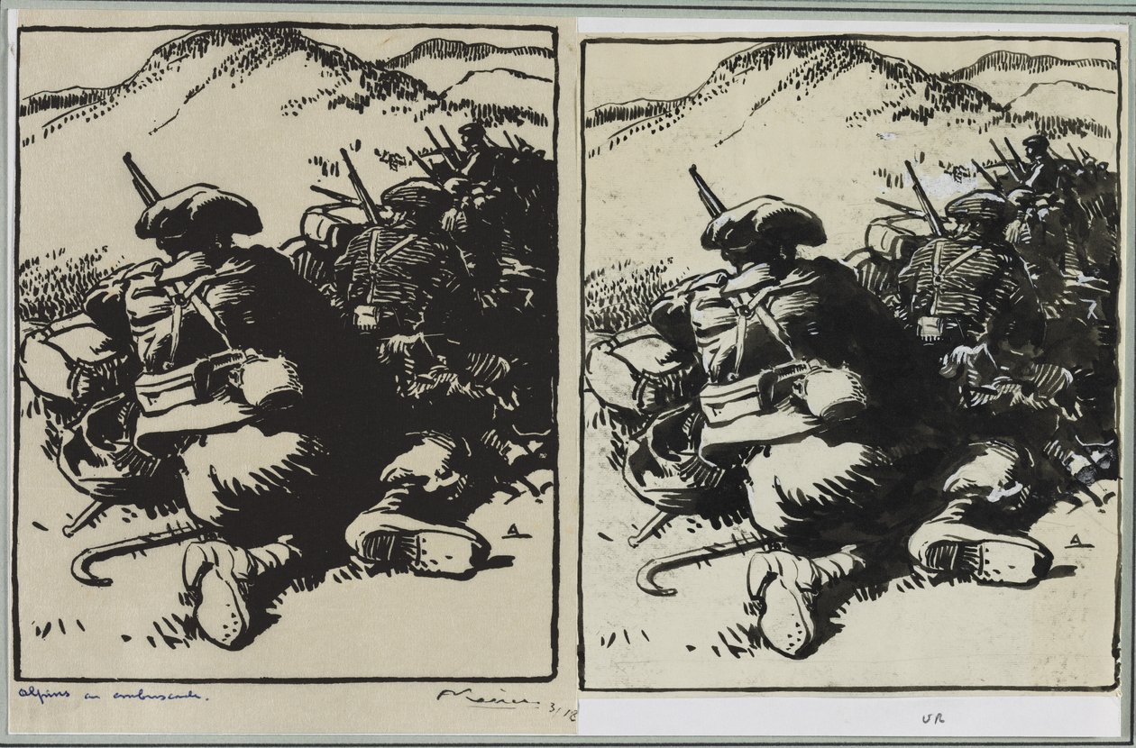 Alpene i bakhold, 1914. av Auguste Louis Lepère