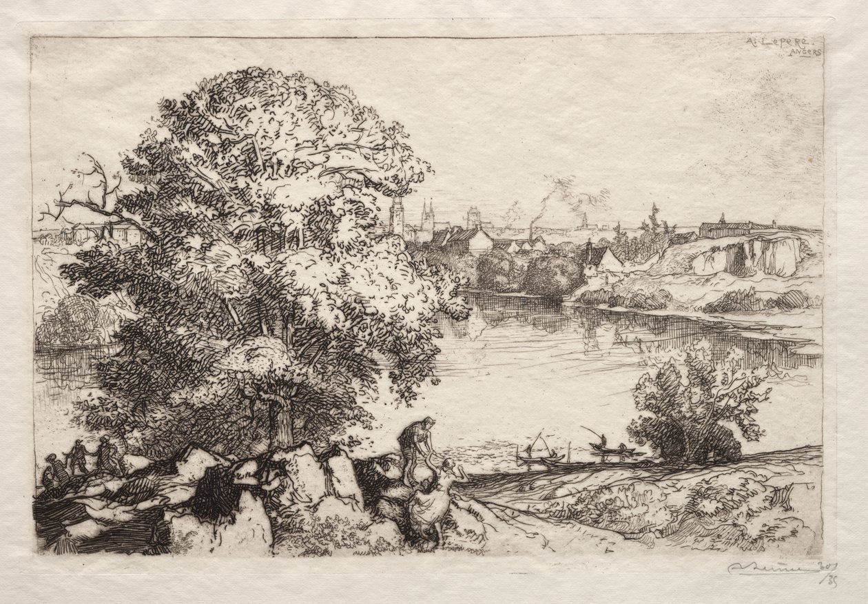 Angers: St. Nicolas Pond av Auguste Louis Lepère