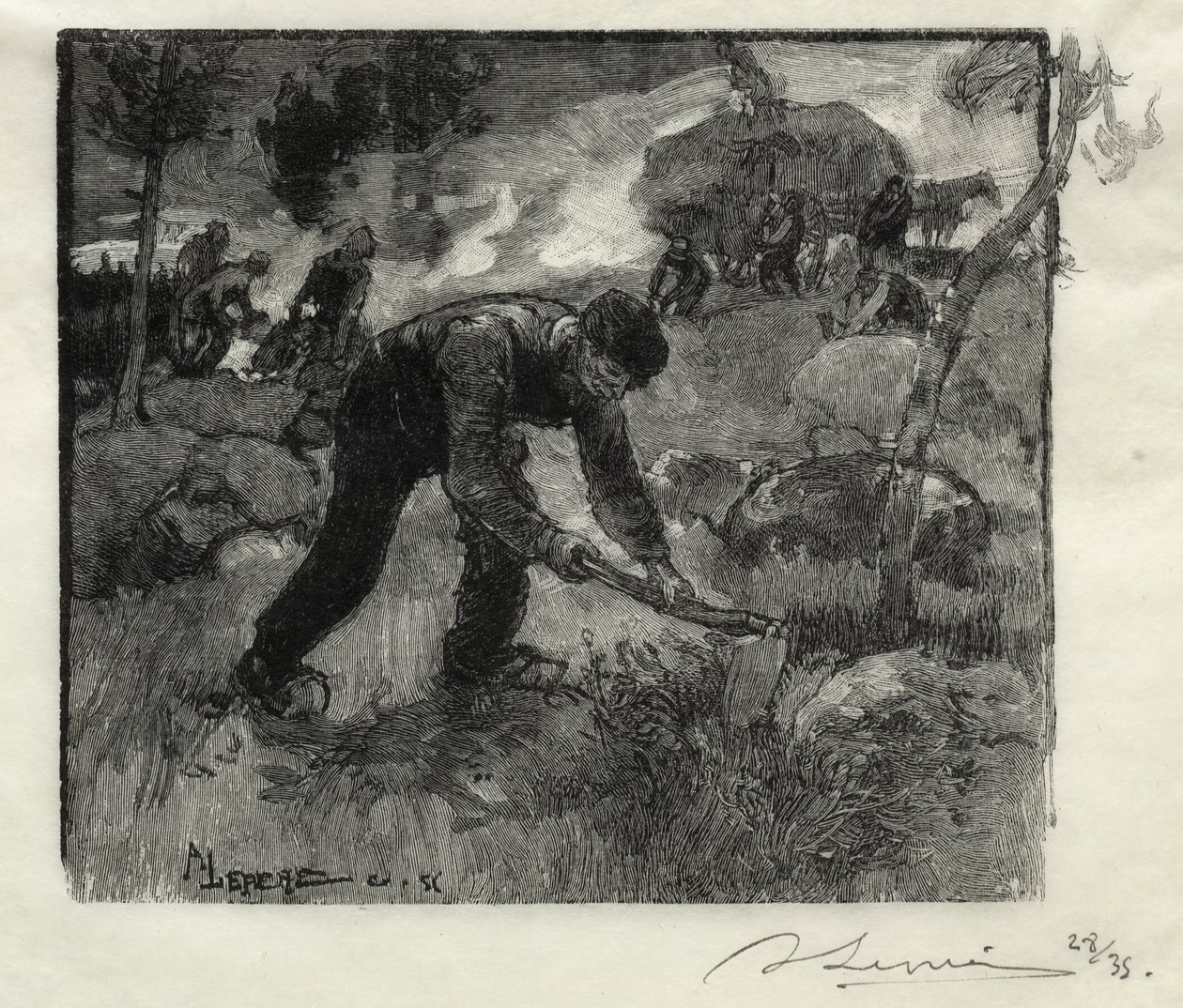 Lynggravere av Auguste Louis Lepère