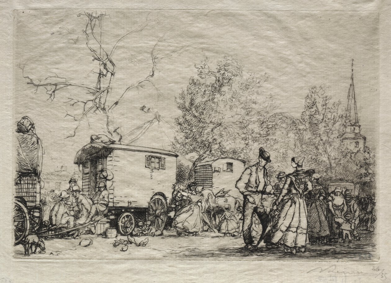 På messen St. Jean de Mont av Auguste Louis Lepère