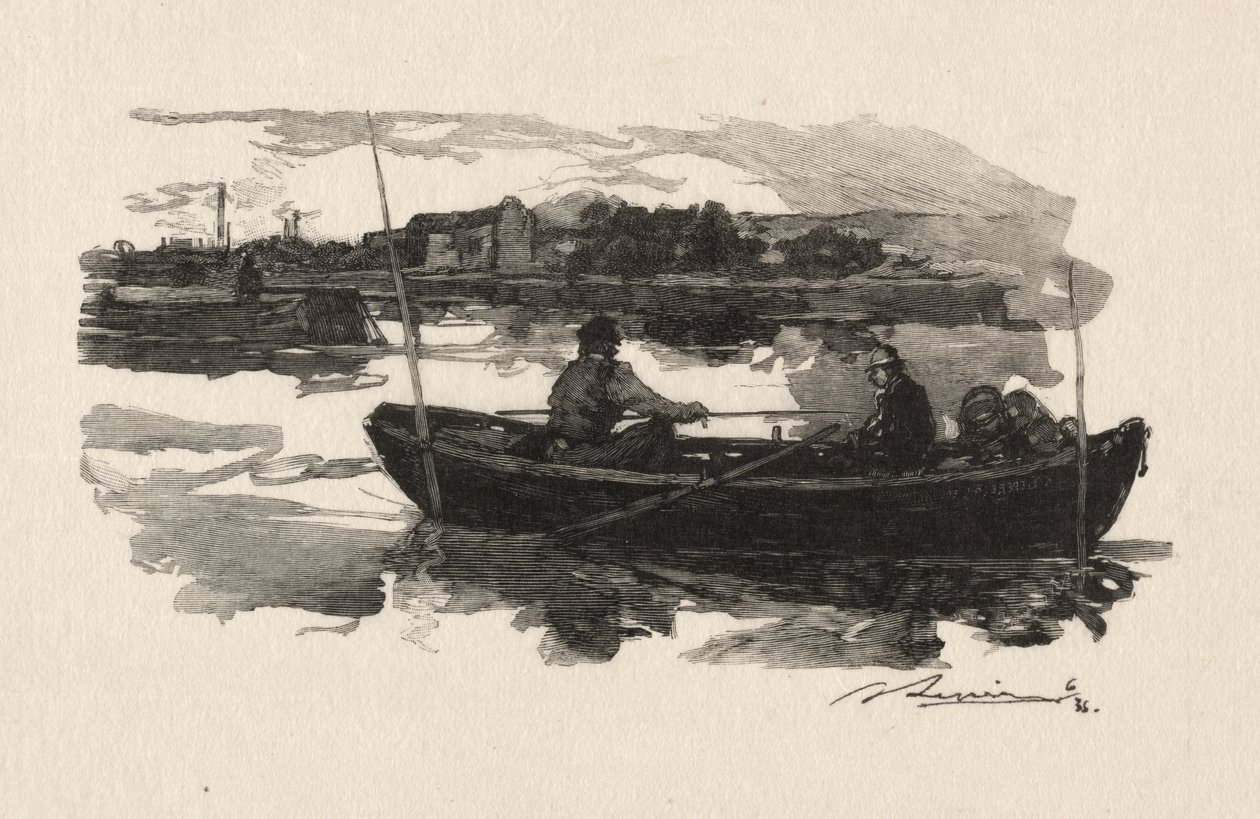 Ved kanten av Seinen av Auguste Louis Lepère