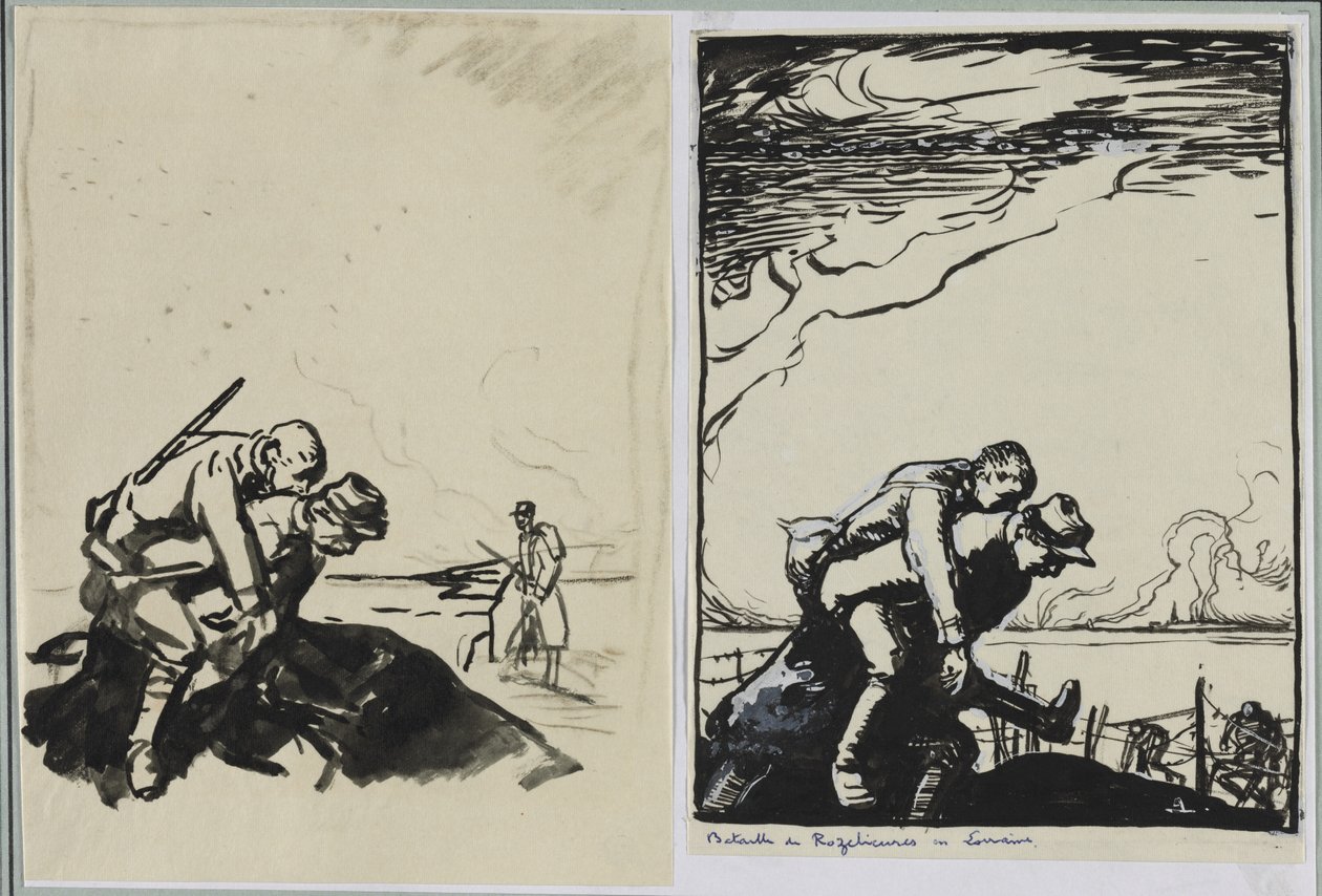 Slaget ved Rozelieures i Lorraine, 1914. av Auguste Louis Lepère