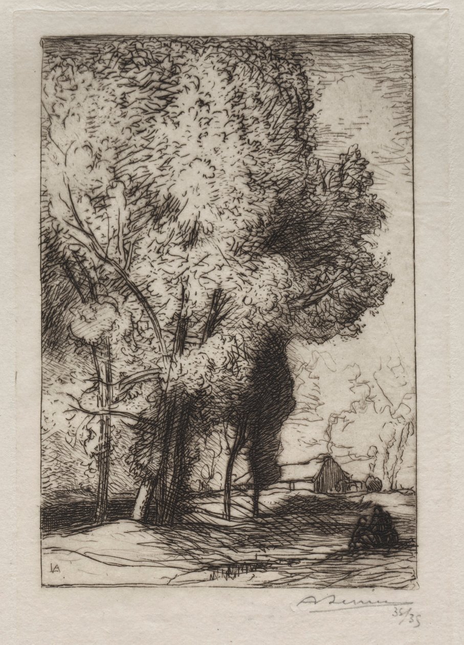 Bourrine in the Poplars, 1911. av Auguste Louis Lepère