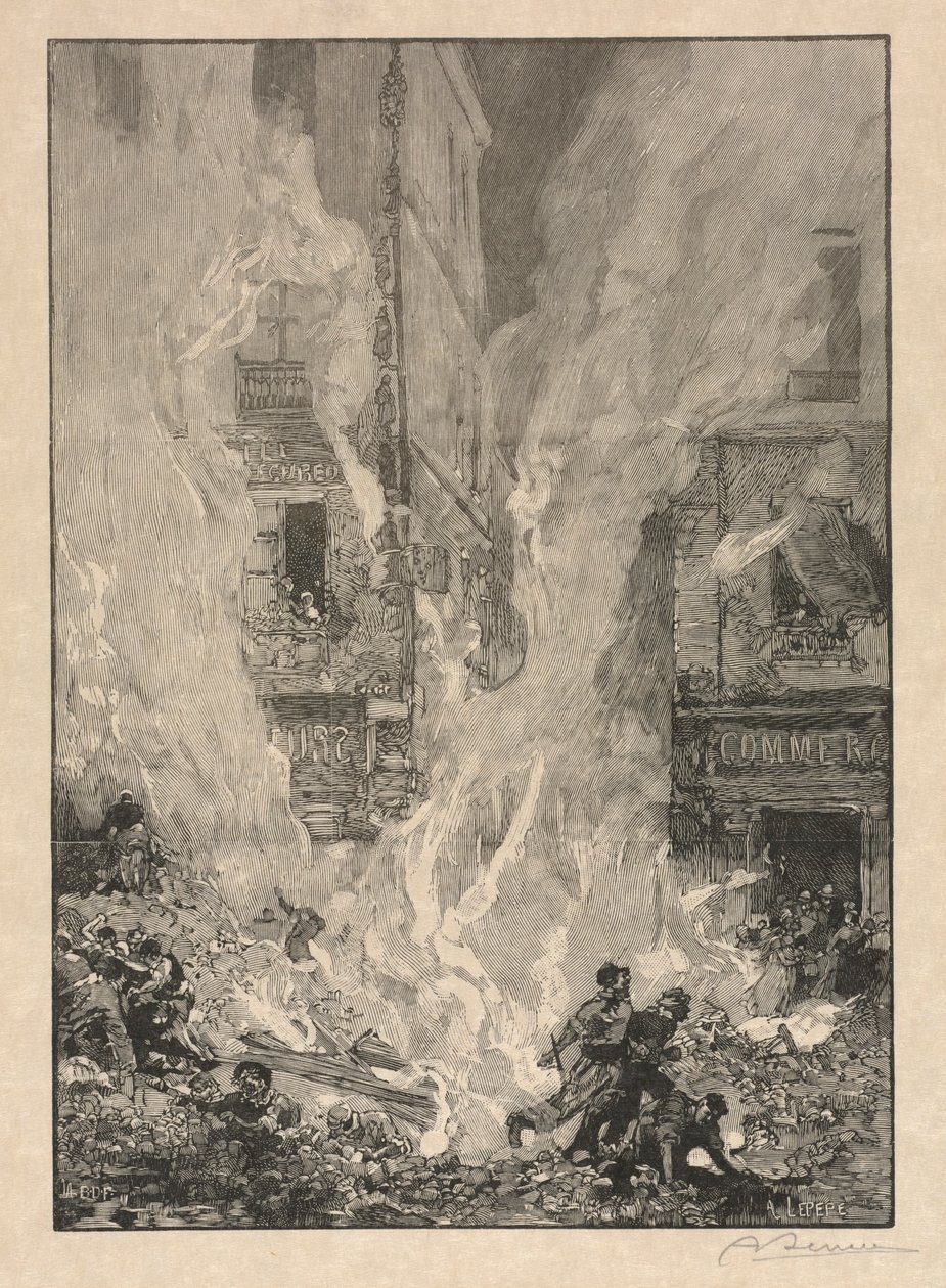 [Bybrann]. av Auguste Louis Lepère
