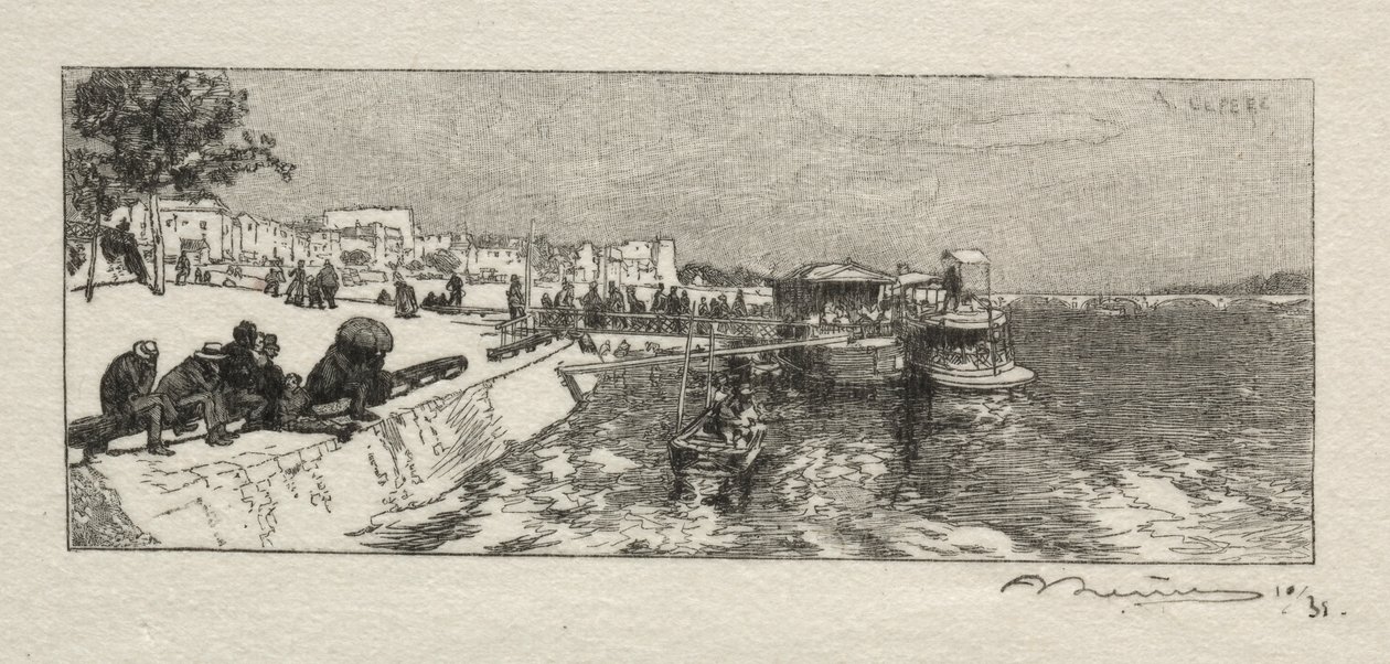 Pier på Bercy av Auguste Louis Lepère