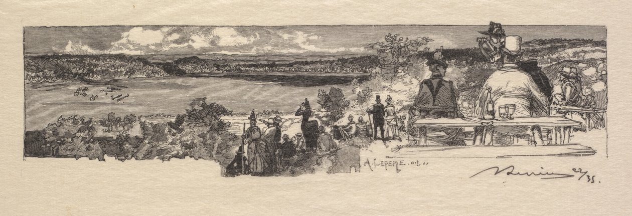 Fontainebleau-skogen: Solledalen av Auguste Louis Lepère
