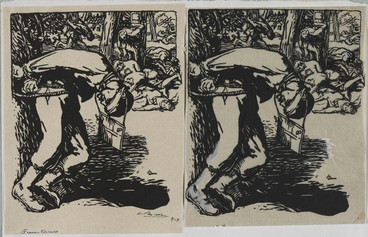Snikskyttere, 1914. av Auguste Louis Lepère