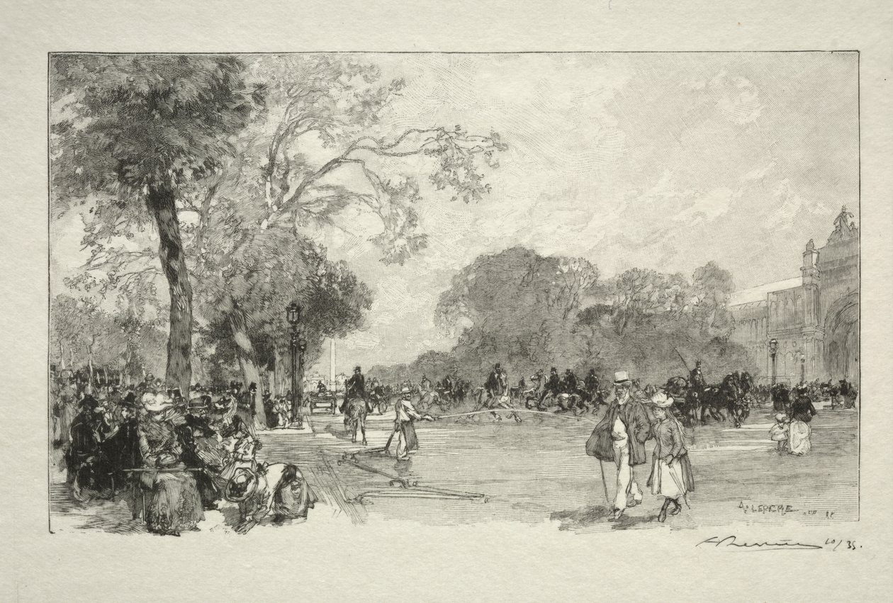 Avenue des Champs-Elysees av Auguste Louis Lepère