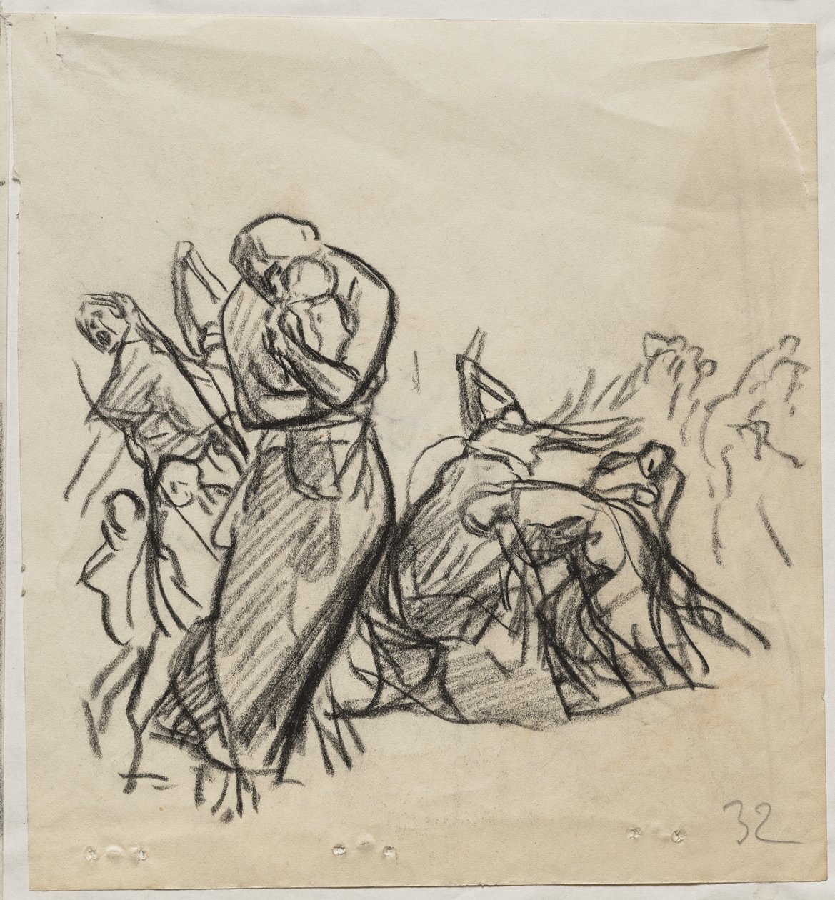 Louvain-brannen av Auguste Louis Lepère