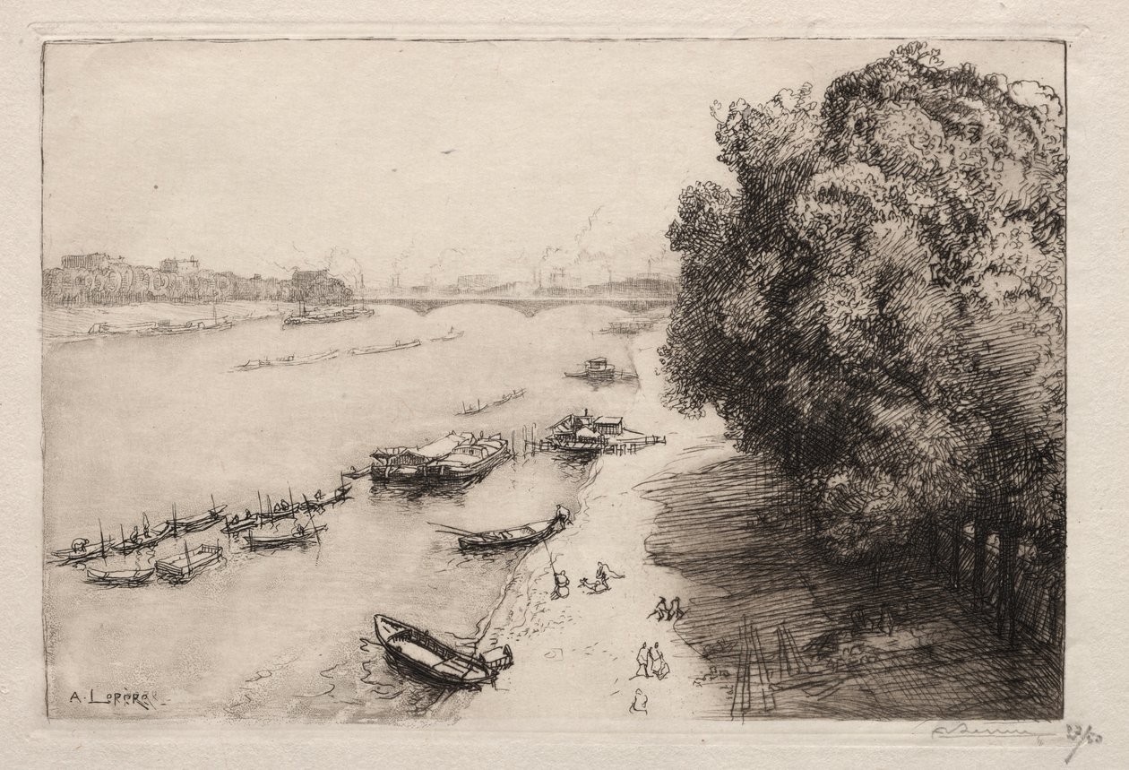 Seinen ved Nasjonalbroen av Auguste Louis Lepère