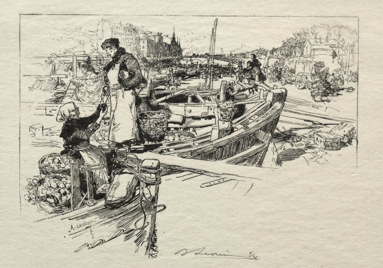 Eplemarkedet, nr. 1 av Auguste Louis Lepère