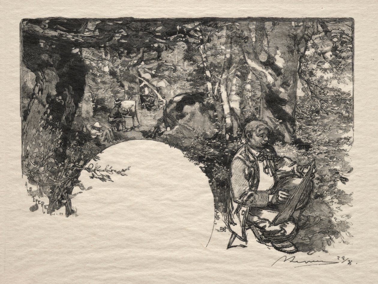 Malerne, 1890. av Auguste Louis Lepère