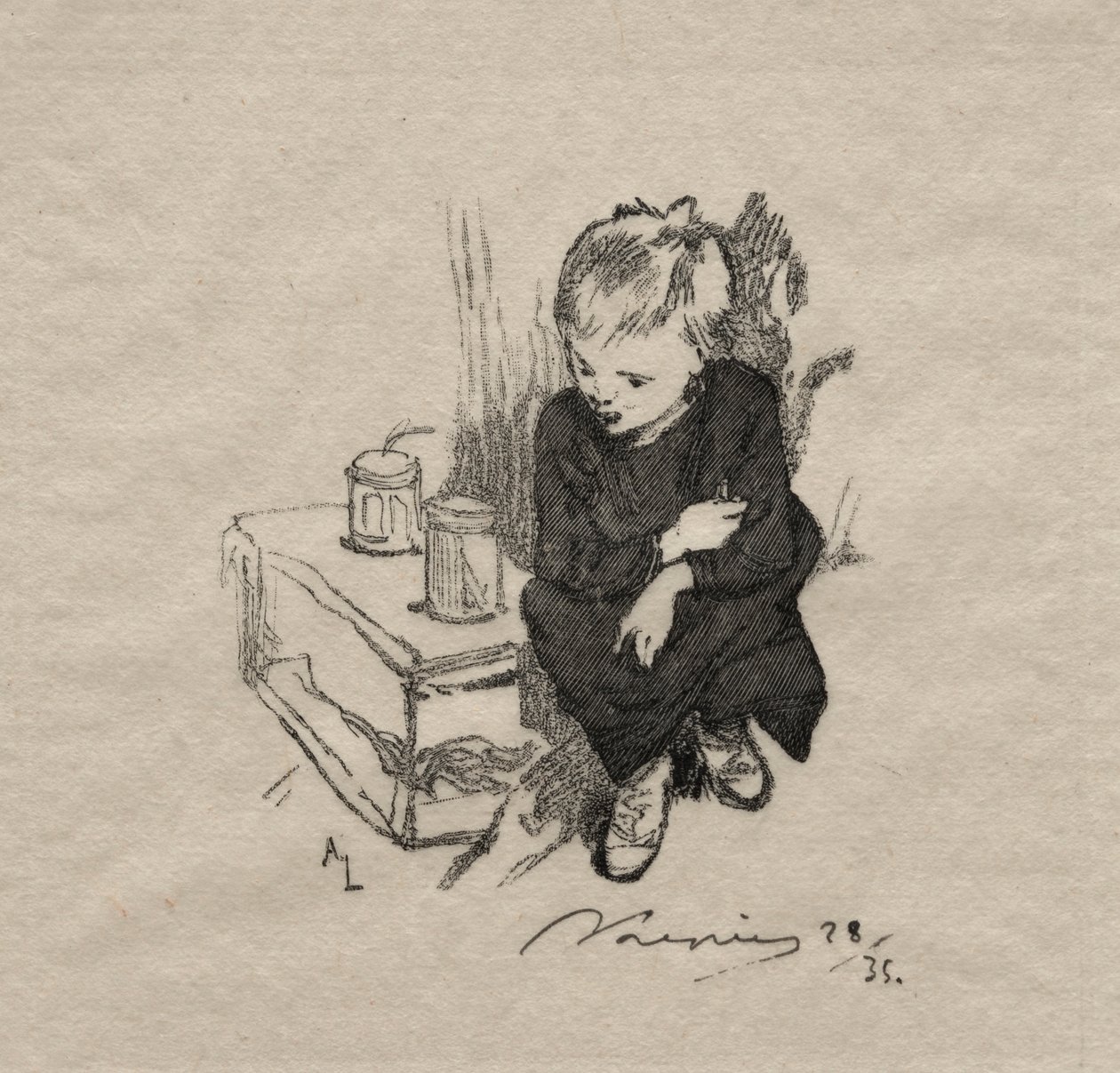 Gutten har da, 1889. av Auguste Louis Lepère