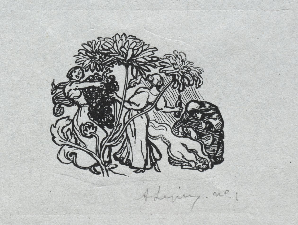 Paris Almanac, 1897: Halestykke, høst av Auguste Louis Lepère