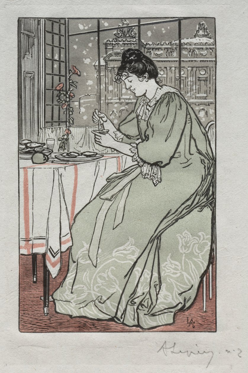Paris Almanac, 1897: Vinter av Auguste Louis Lepère