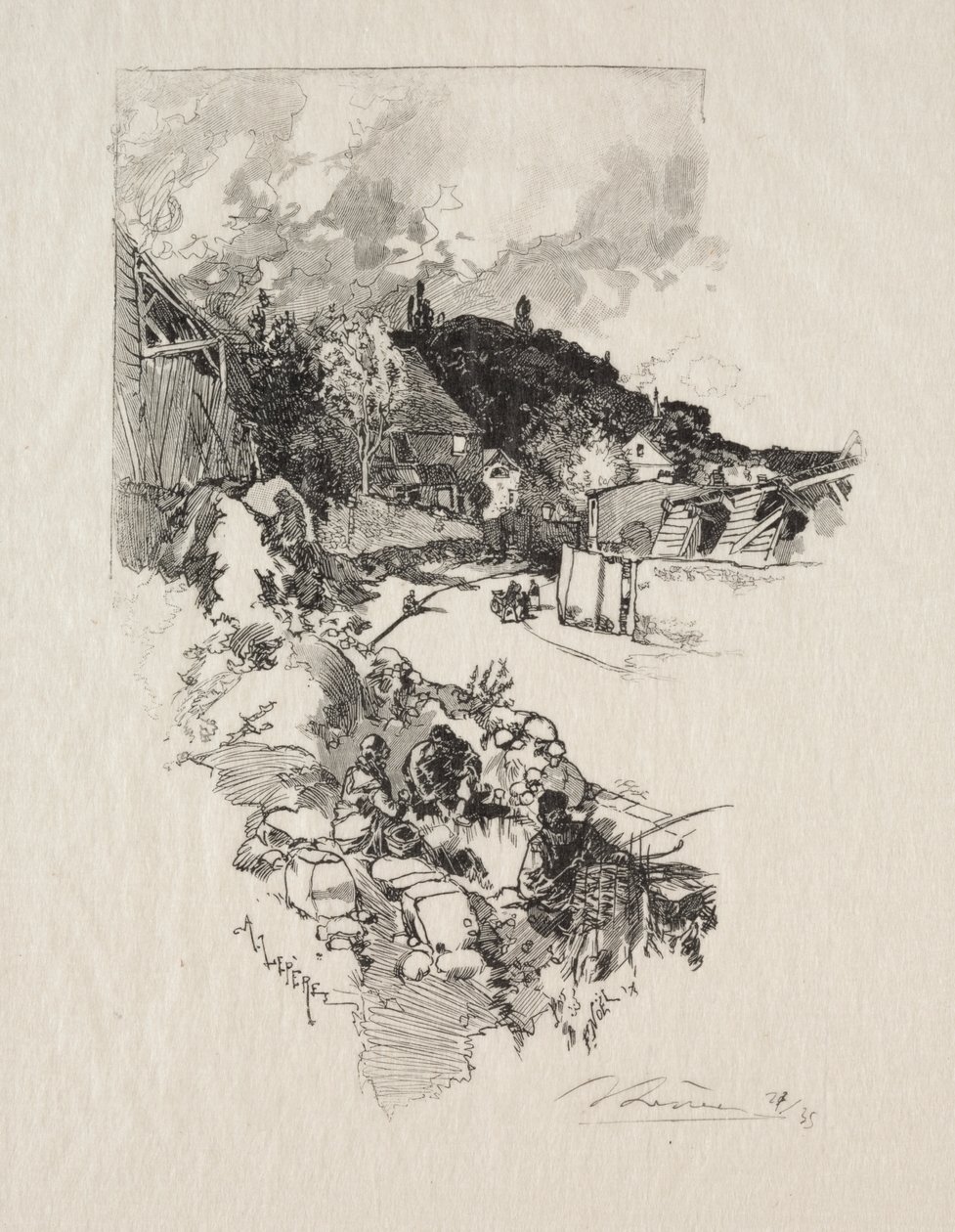 Veien til Versailles av Auguste Louis Lepère