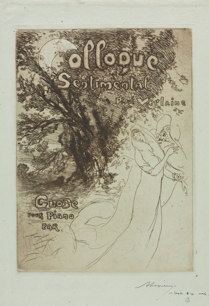 Sentimental Colloquy av Paul Verlaine av Auguste Louis Lepère