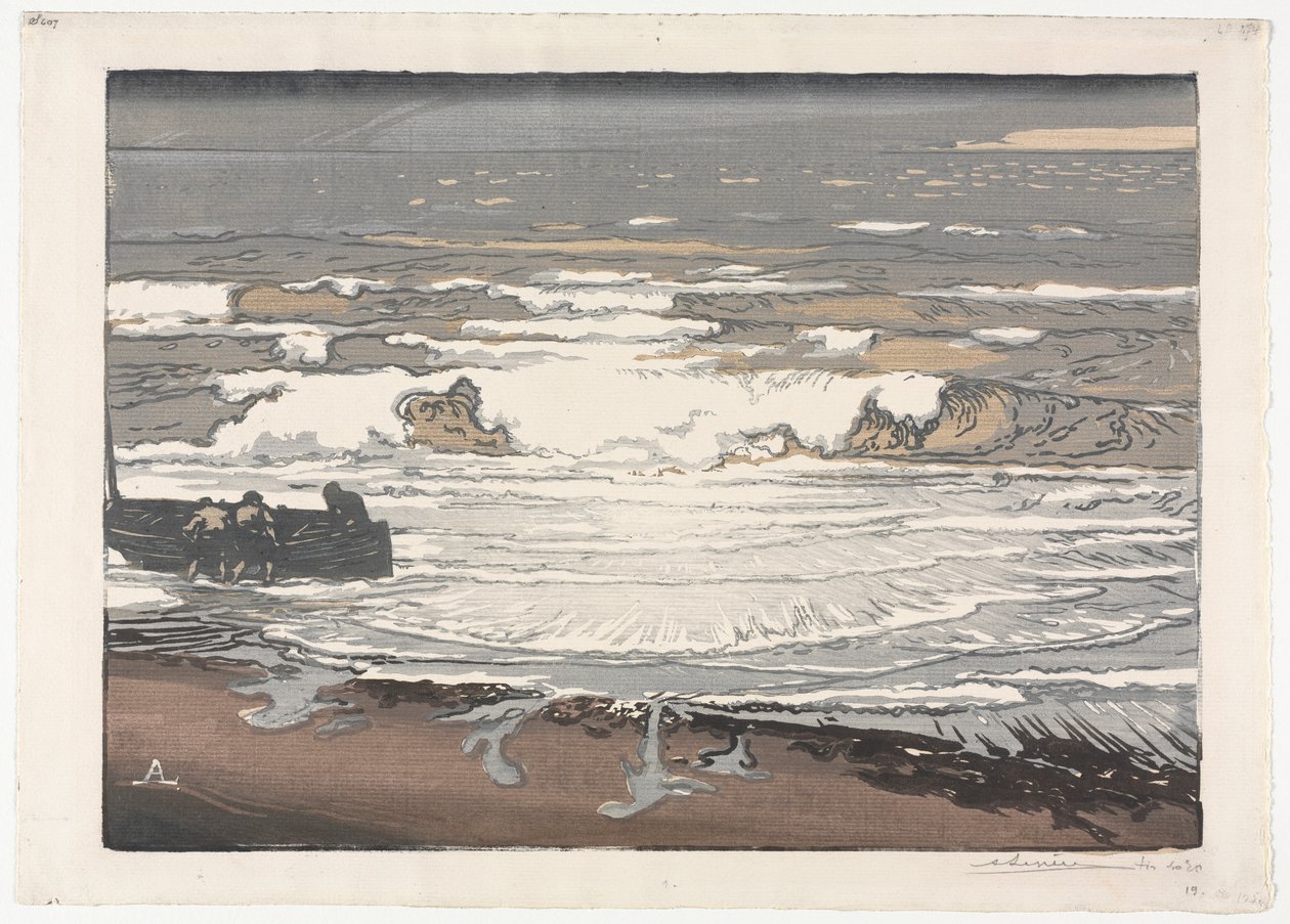 The Breaking Waves, Tide of September 1901 av Auguste Louis Lepère
