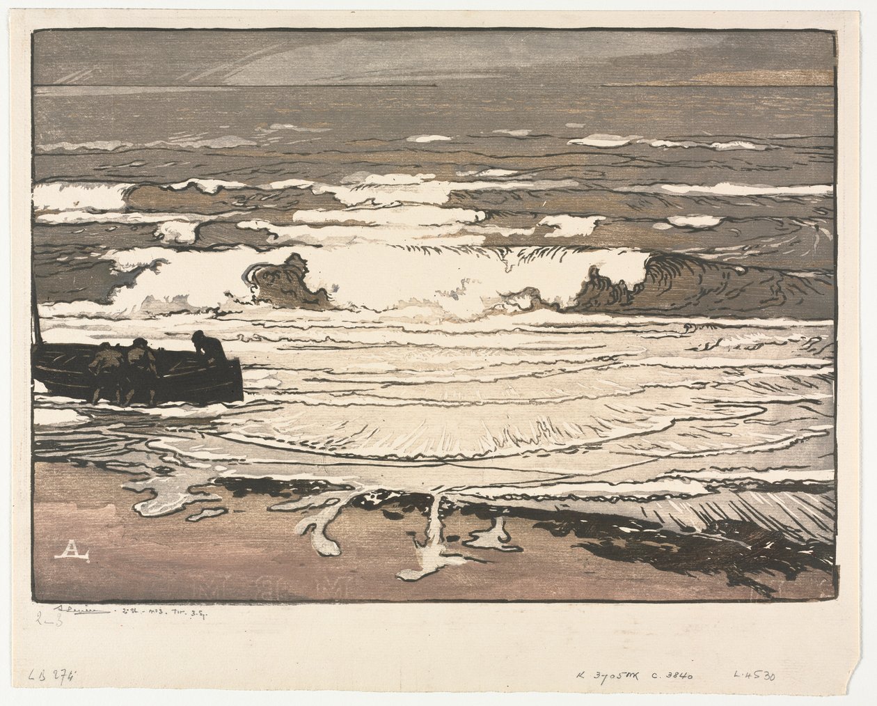 The Breaking Waves, Tide of September 1901 av Auguste Louis Lepère