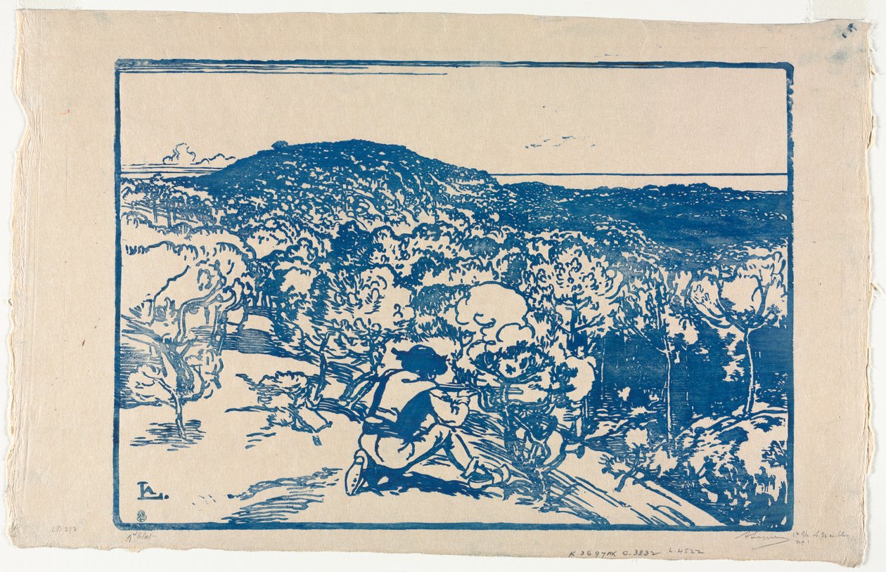 Krypskytteren, Dunes of Saint Jean de Mont, 1901. av Auguste Louis Lepère