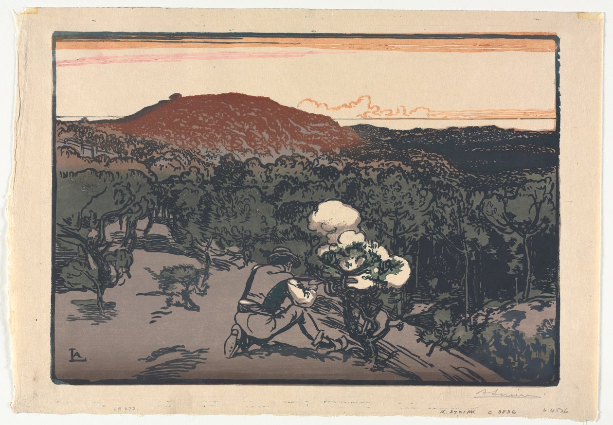 Krypskytteren, Dunes of Saint Jean de Mont, 1901. av Auguste Louis Lepère