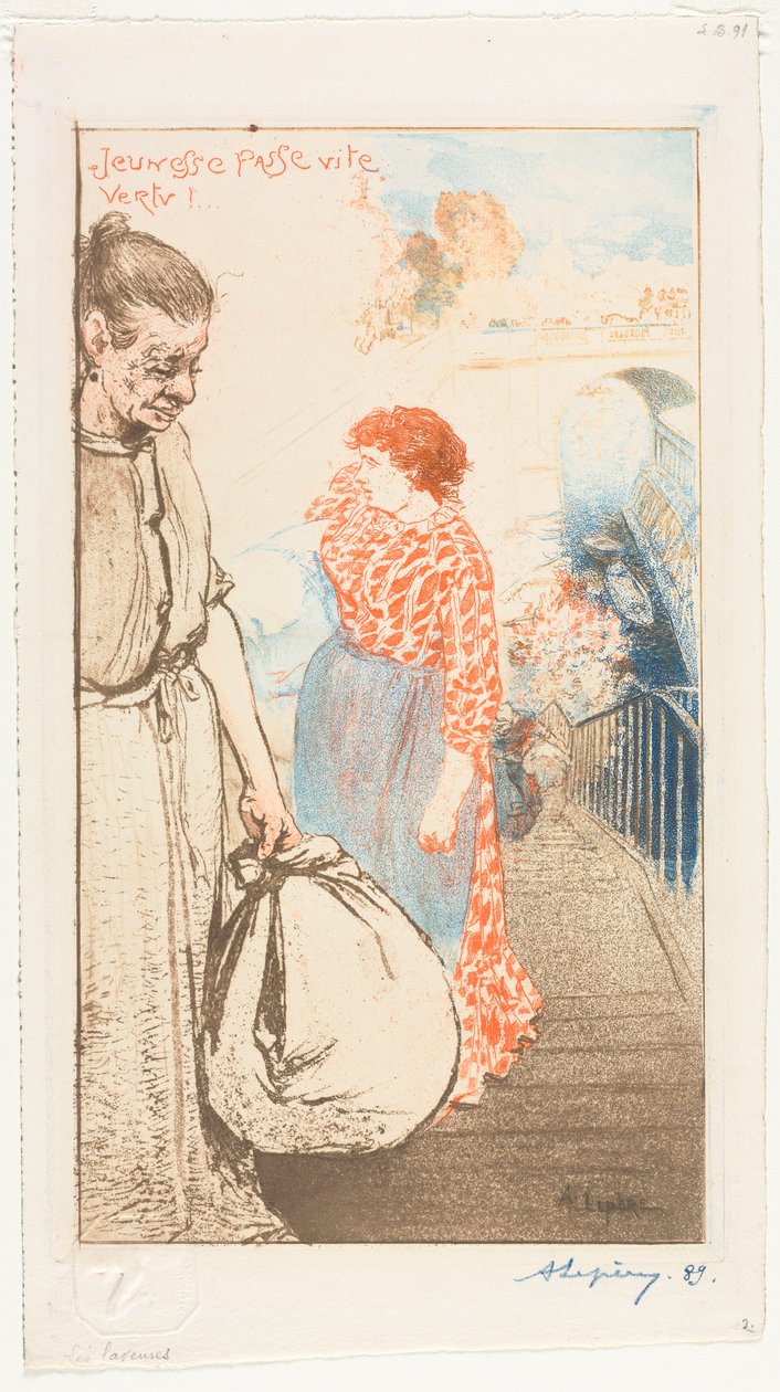 Vaskedamer, 1894. av Auguste Louis Lepère