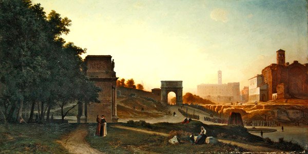 Forumet ved solnedgang, 1865 av Auguste Paul Charles Anastasi