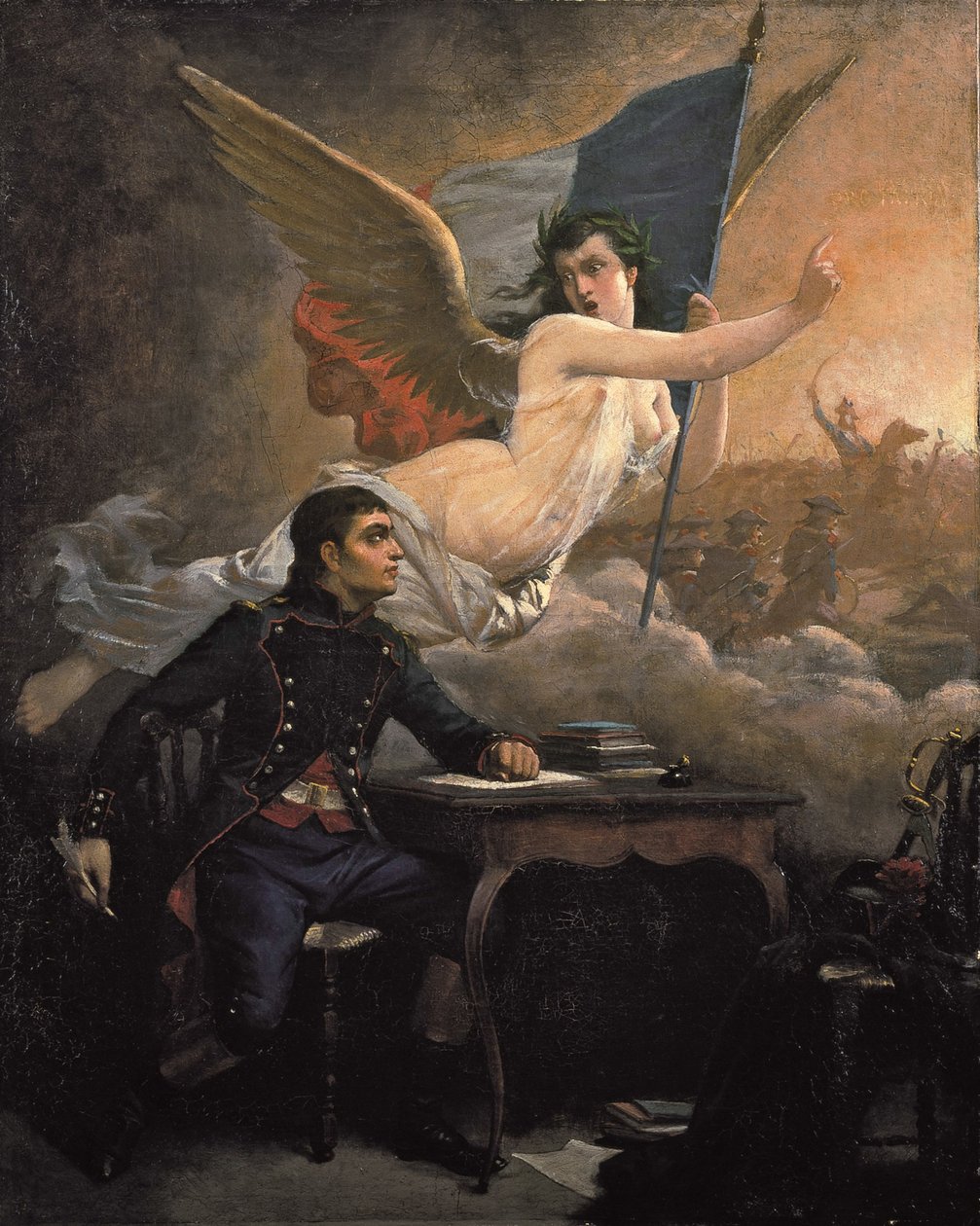 Rouget de Lisle komponerer Marseillaise, ca. 1875. av Auguste Pinelli
