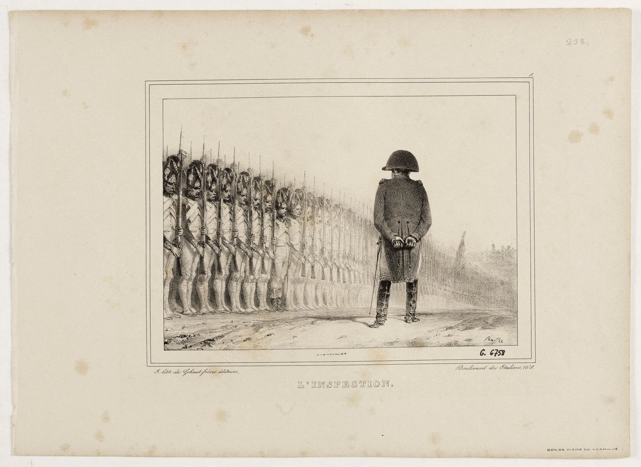 Litografialbum fra 1833, nr. 5: Inspeksjonen av Auguste Raffet