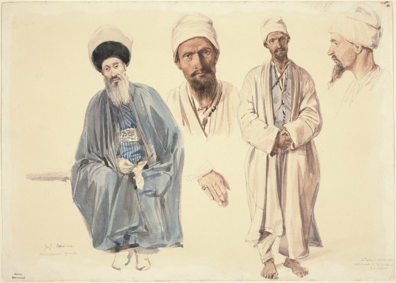 En eldre jøde og en muslimsk tatar på Krim av Auguste Raffet