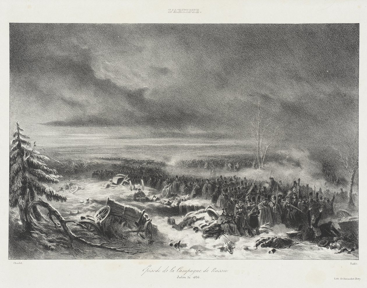 Episode fra felttoget i Russland - Salongen 1836 av Auguste Raffet