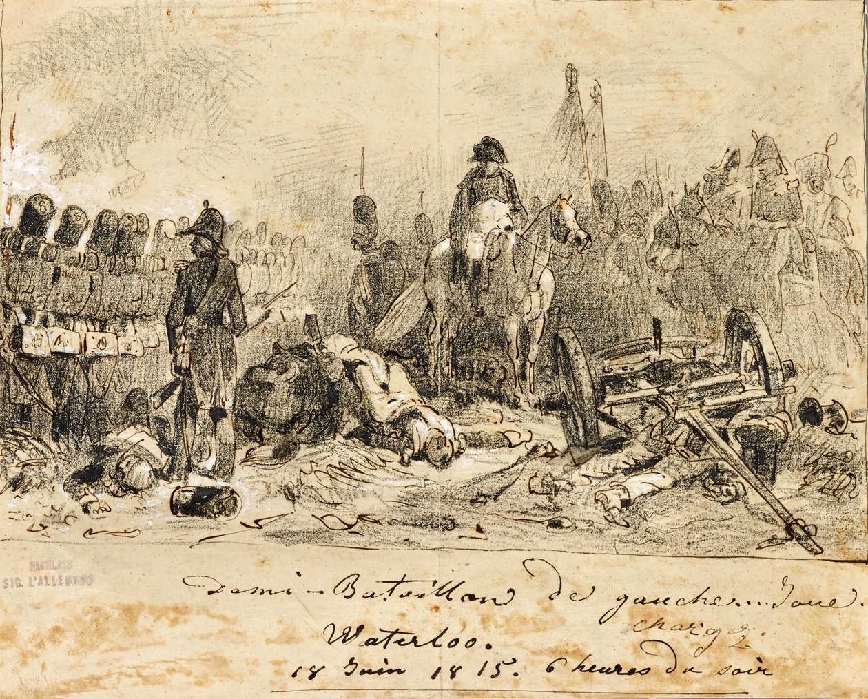 Napoleon i slaget ved Waterloo av Auguste Raffet