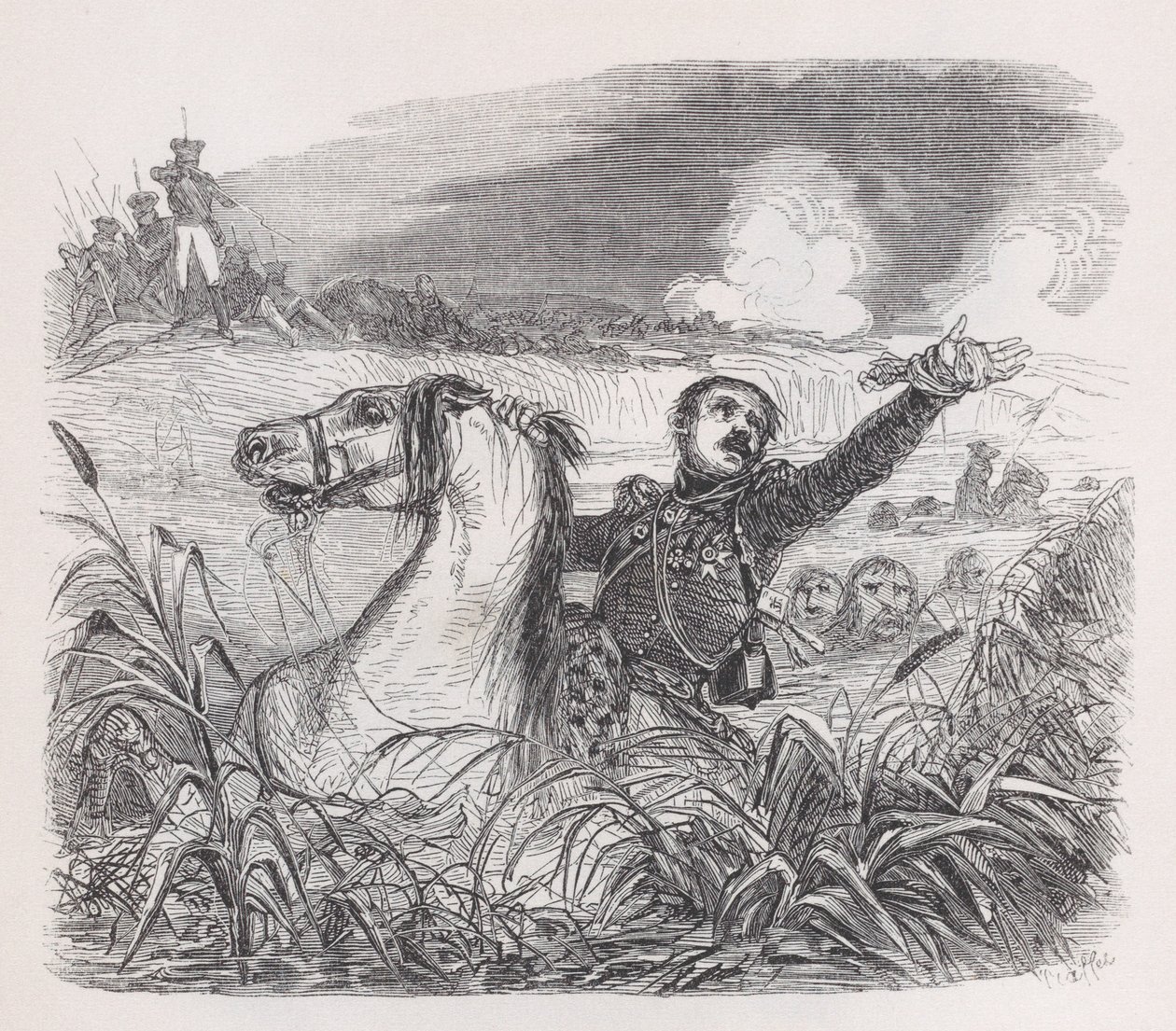 Poniatowski fra The Complete Works of Béranger, 1836. av Auguste Raffet