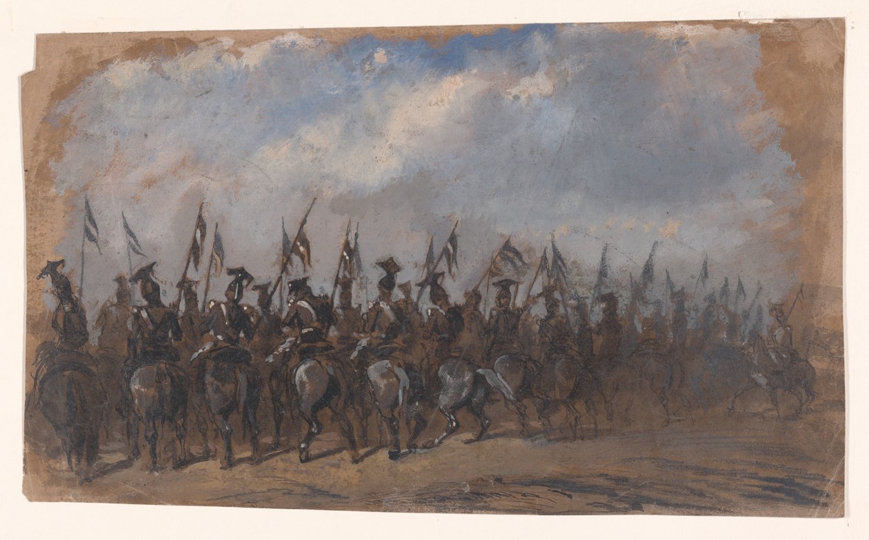 Skvadron av lansenerer av Auguste Raffet