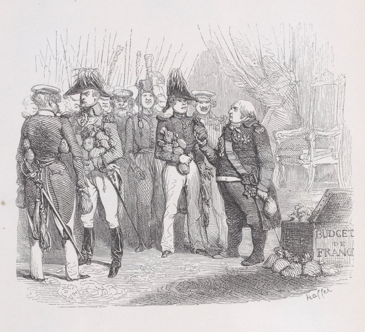 The Barbaric Holy Alliance fra The Complete Works of Béranger, 1836. av Auguste Raffet