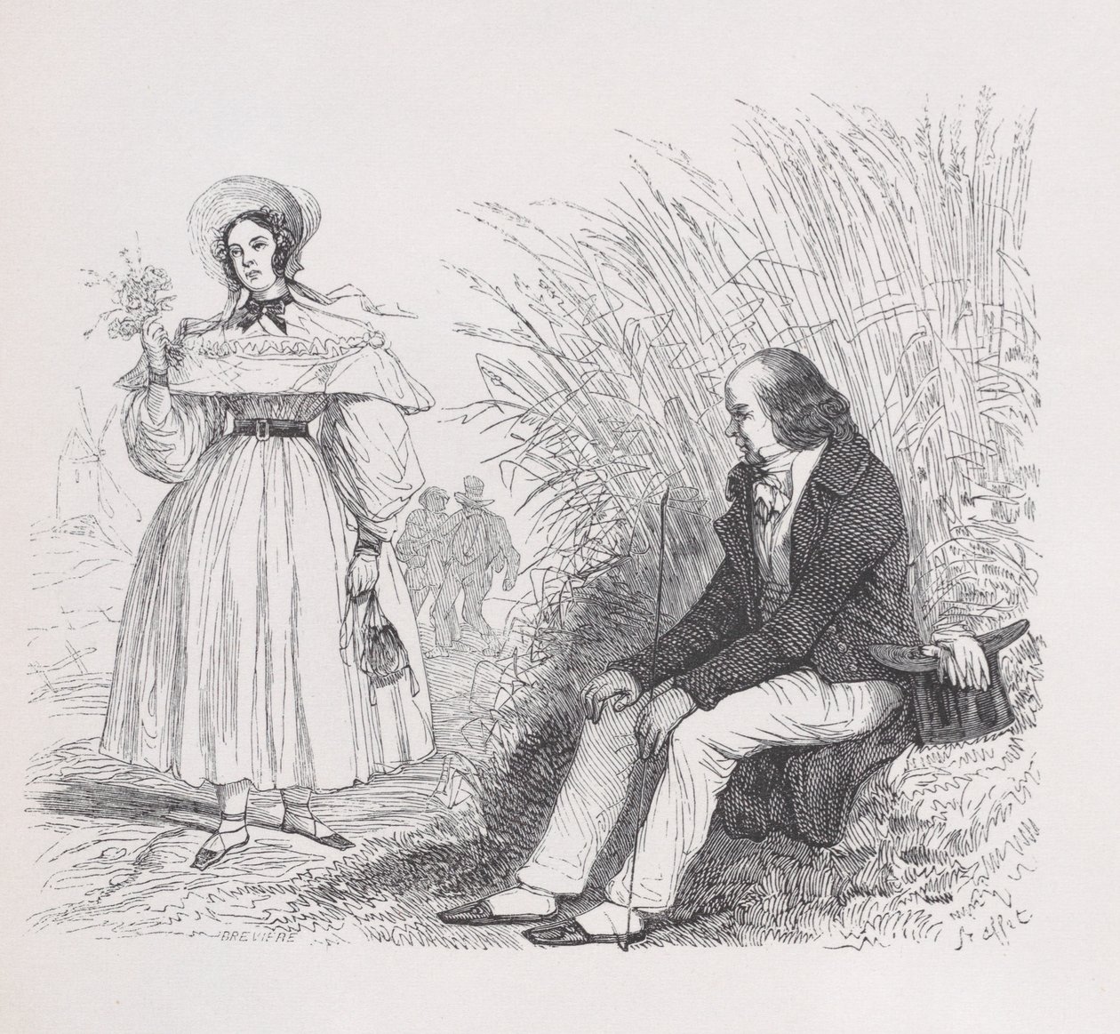 Folkets datter fra Bérangers komplette verk, 1836 av Auguste Raffet