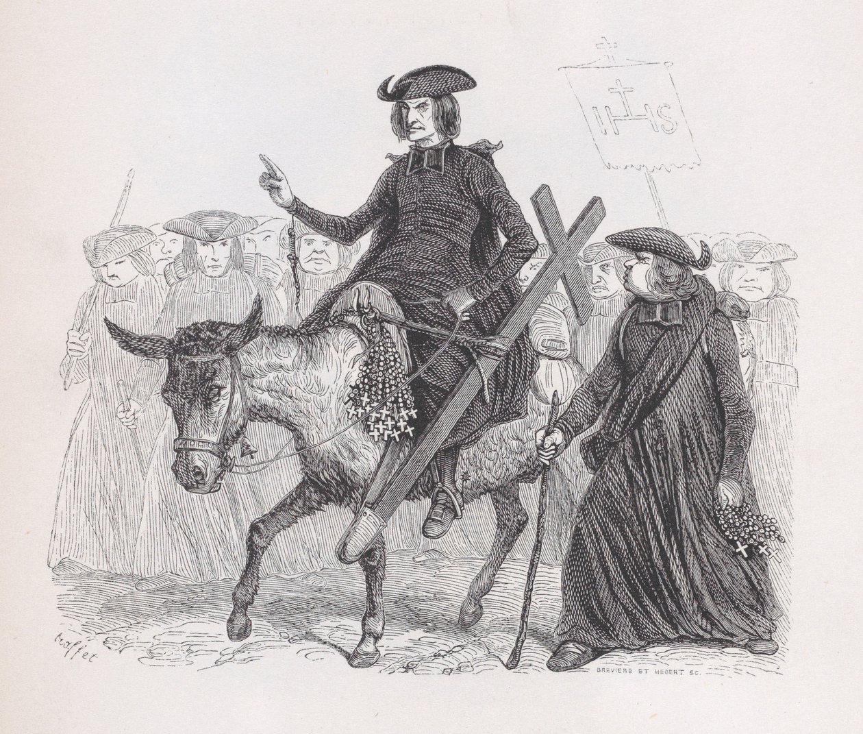 Misjonærene fra The Complete Works of Béranger, 1836. av Auguste Raffet